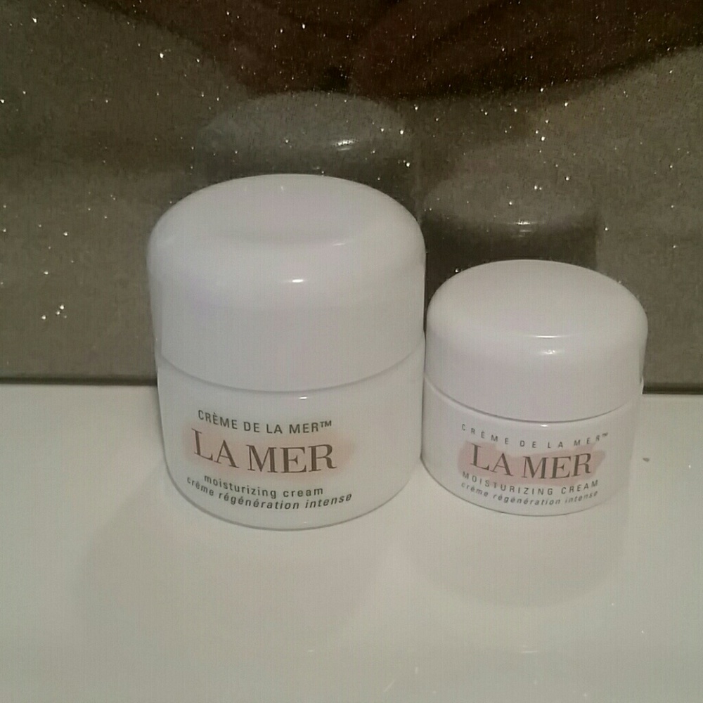 Empty La Mer .5 oz & .24 oz Jar